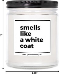 You Nique Designs Future Doctor Candle 9 oz – White Coat Mahogany Teakwood
