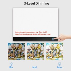 Diamond Painting Light Board A3, with Large Metal Stand, L:18.5 × W:13.6 inch…