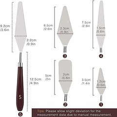 Artist Painting Knives Set – 5 Pieces Painting Knives Stainless TSPGD-5PCS