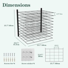 Art Drying Rack for Classroom – No Drill Wall & Fit All Walls Paint Storage S…