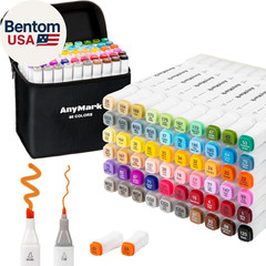 Alcohol Markers, 60 Colors Dual Tip Art Coloring Markers Set for Kids Adult Book