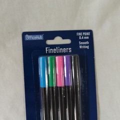 4 Packs Fineliner Marker Pens Fine Point 0.4mm Smooth Writing 5-Colors Per Pack