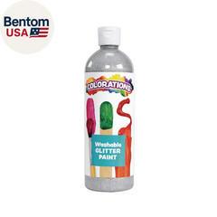 Washable Glitter Paint, Silver – 16 Oz. (Item # CGPSI)