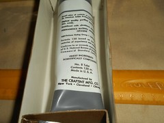 CRAFTINT Zinc White Permanent Artist Oil Paint 5 oz. Tube Vintage New w/Leak
