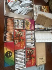 Huge Lot of Oil Pastels vintage everything pictured