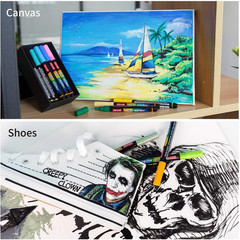 Acrylic Paint Pens, Water Based Extra Fine Point, 32 Vibrant Colors, Opaque Ink,