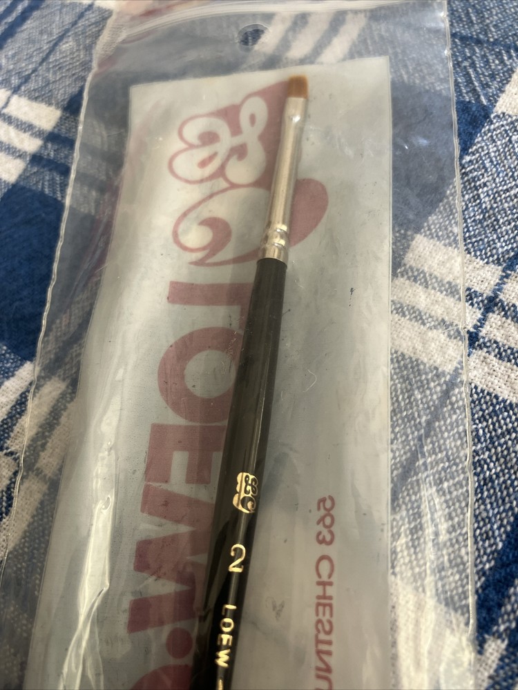 Size 2 Vintage Loew-Cornell Paint Brushes Model 7000 Japan NOS Acrylic