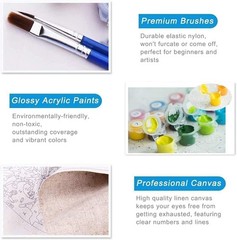 Paint by Numbers Kit for Adults Beginner, Wild Flowers Landscape Adult Paint …