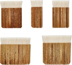 5 Size Hake Watercolor Brushes Bamboo Handle Haik Brush For Kiln Wash Watercolor