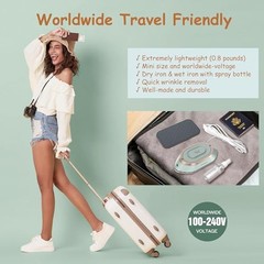 Travel Iron Set, 100-240V Mini Dry Iron for Clothes (No Steam) | Max Green