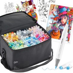 Ohuhu Brush Marker Pens, 169 Pens, 168 Colors, Professional Pastel/Bold Point Al