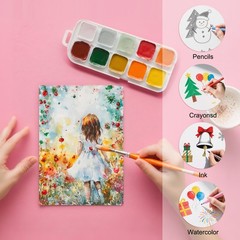50 Sets Blank Watercolor Paper Cards With Envelopes 140lb/300GSM 5×7 Inch