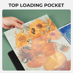 18″X24″ Art Portfolio, 30 Pockets Display 60 Pages Art Portfolio Folder with Cle