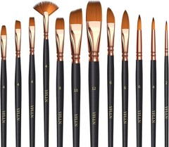 Multifunctional Paint Brush Set – 12 Assorted Brushes for Creative Masterpieces