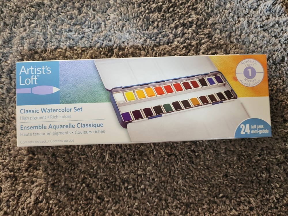 Artist’s Loft Classic Watercolor High Pigment Half Pan Set, 24ct