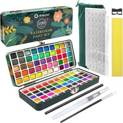 Artecho Watercolor Paint Set 100 Colors 100 Count (Pack of 1), 100