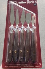 New STUDIO 71 New 5-Piece Painting Knife Set Wood Handle SS