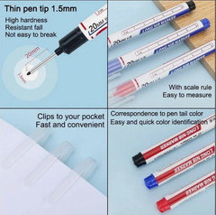 8Pcs/Set 20Mm Deep Hole Long Nib Head Markers for Metal Perforating Pen