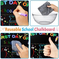 First Last Day School Double Sided Sign Frame 14×11 Inch Reusable Dry Erase