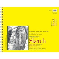 Strathmore 300 Series Sketch Pad, 14×17 inch, 100 Sheets, Top Wire – Artist