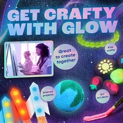 Versatile Glow in The Dark Acrylic Paint Set – 0.7 Fl Oz Bottles for Art & Decor