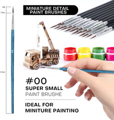 fine tip aint, Brushes, 60Pcs Miniature Paint Brushes Fine Detail 00 Paint Brush