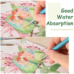 36 Sheets Pads 5.5×8.5”, 140 lb/300 GSM Cold Press Water Color , Spiral Bound…