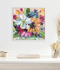 Sylvie Beaded Wild Growth Vintage Framed Canvas Wall Art by Rachel