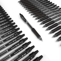 100 Pack Retractable Black Gel Pens with Comfortable Grip for Effortless Writing