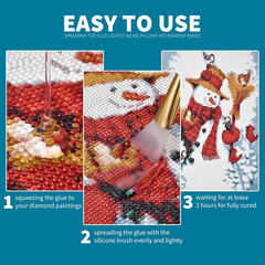 200ML Diamond Painting Sealer with Silicone Brush, Updated 5D Diamond Painting G