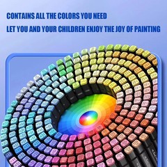 80-Color Dual Tip Alcohol Marker Set Art Drawing Pens with Storage Case
