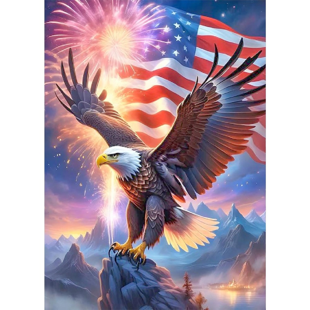 DIY 5D Diamond Painting Kits for Adults, Bald Eagle 12×16 Inch,
