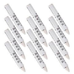 12 Pcs White Wax Tire Marker Crayons Waterproof Auto Tire Pen For Vehicle Use