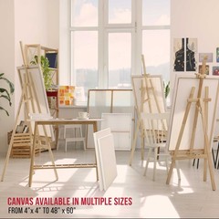 36″ x 36″ Gallery Depth 1-1/2″ Profile Stretched Canvas 2-Pack – Gesso Primed
