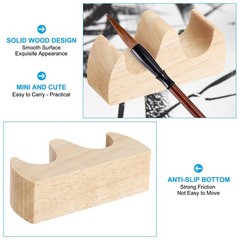 Calligraphy Brush Holder, 8 Pack 2 Ports Solid Wood/Chinese Calligraphy Brush…