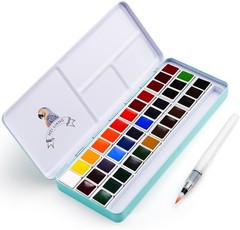 MeiLiang Watercolor Paint Set, 36 Vivid 1 Count (Pack of 36), 36 Colors