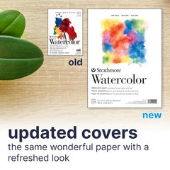 Strathmore 200 Series Watercolor Paper Pad, 9×12 inch, 15 9-x-12-Inch, White