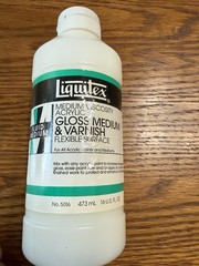 Liquitex Acrylic Mediums Clear Varnish 16 oz Opened
