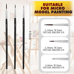 60 Pcs Fine Detail Paint Brush Miniature Paint Brushes for Acrylic Watercolor