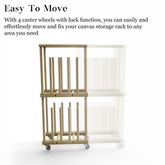 UNZERO 2 Tier Art Storage Rack, Art Canvas Storage, Art Drying Rack, Canvas B…