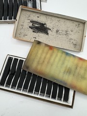 Vintage Lot Of 2 Alphacolor Char-Kole Weber Costello Art Charcoal Sticks Black