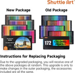172 Colored Pencils, Soft Core Color Pencil Set for Adult Coloring Books Artist