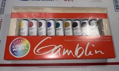 NEW – Gamblin Artist’s Oil Colors Classic Palette, 9 Tubes w Color Wheel