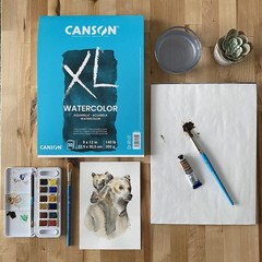 XL Series Watercolor Pad, Heavyweight White Paper, Foldover Binding, 30 Sheet…