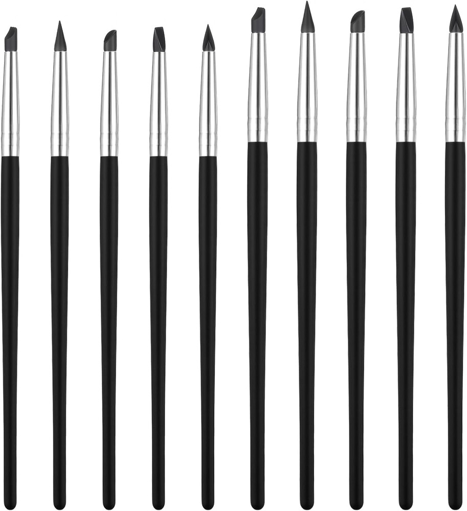 10PCS Professional Silicone Rubber Tip Paint Pens Brushes, Silicones Paint Brush