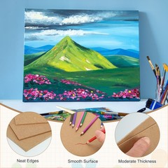 2 x MDF Wood Board for Crafts,3/18″(4mm) Thick Medium Unfinished Wood 12″x16″