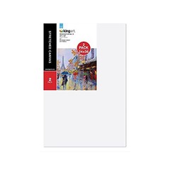 Stretched White Canvas Set – Rectangle 4×36 Inch – 100% 24″ x 36″ – 2 Pack