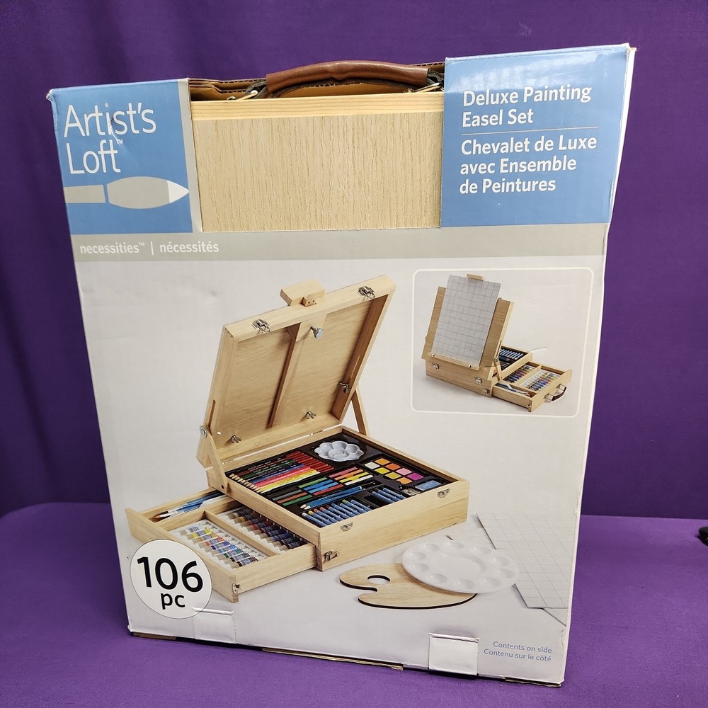Artist’s Loft Deluxe Painting Easel Art SET KIT 106 Pc-BRAND NEW paint markers