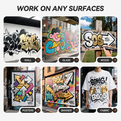 3Pcs Black Jumbo Poster Markers, 15MM Thick Permanent Acrylic Graffiti Markers,