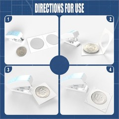 100 pcs Coin Holders 2 X 2 Cardboard Mylar Flips Diameter 20.5mm Dime / Penny